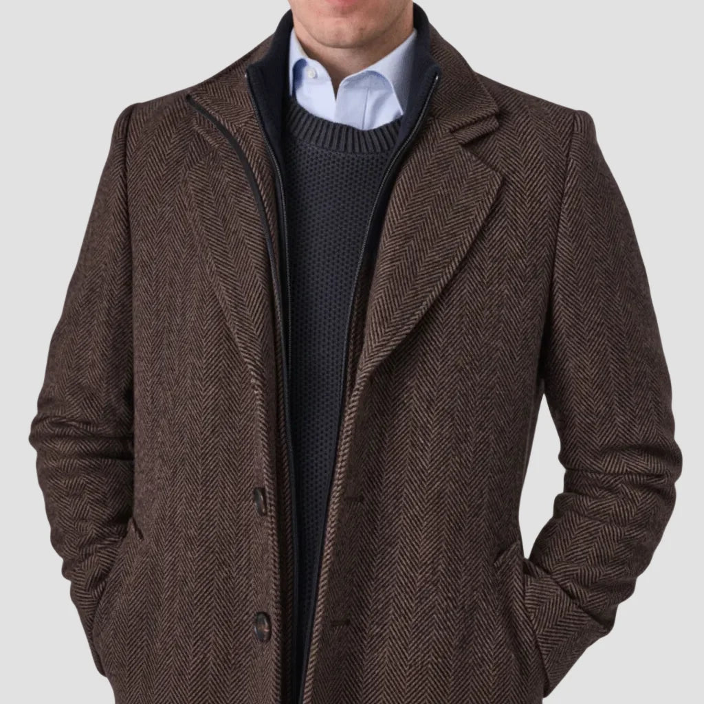 Row Mens Jared Removable Collar Coat